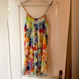 100% silk floral dress in size small